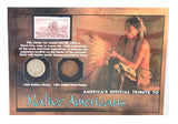 The Franklin Mint Tribute Native Americans 1927 Nickel 1901 Penny & 1954 Stamp -