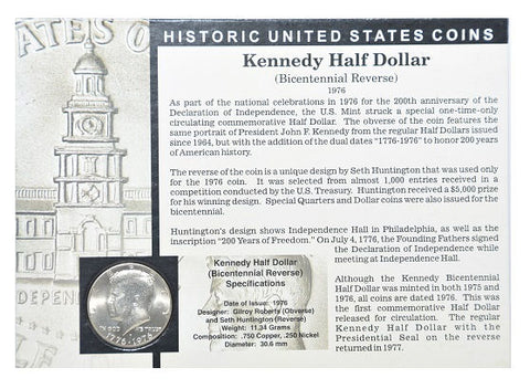 The Franklin Mint Standing Silver Quarter 1916-1930 Kennedy Half Dollar 1976 -