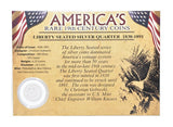 America's Rare 19th Century Liberty Seated Silver Quarter 1838-1891 w/ COA -