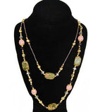 Lot of 100 Sets of Women's Genuine Unakite Rose Quartz Necklaces -