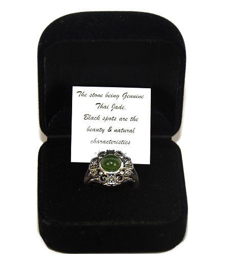Lot of 14 Pieces of Women's Genuine Green Jade Ring # 9 -