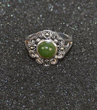 Lot of 14 Pieces of Women's Genuine Green Jade Ring # 9 -