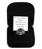 Lot of 14 Pieces of Women's Genuine Green Jade Ring # 9 -