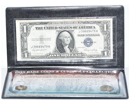 American Coin Treasures 1935 Penny & Buffalo Nickel Dollar, Lincoln Wheat -
