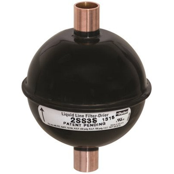 PARKER 2SS3S Liquid Line Filter Dryer 3/8 ODF in Copper -