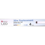 Utilitech 4 Pack 32W Equivalent Bright White T8 LED Tube Light Bulb NEW -