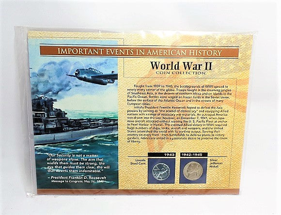 Important Events in American History War II Coin Collection -