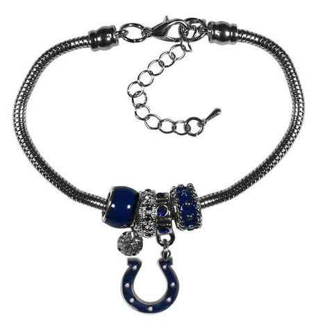 Siskiyou NFL Womens Indianapolis Colts Euro Bead Bracelet -