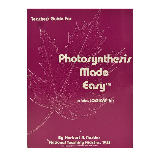 National Teaching Aids, Photosynthesis Made Easy Teacher's Guide - T-605 -