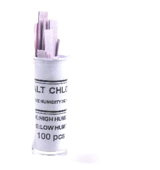 Cobalt Chloride Moisture and Humidity Detection Test Paper Vial of 100 Strips -