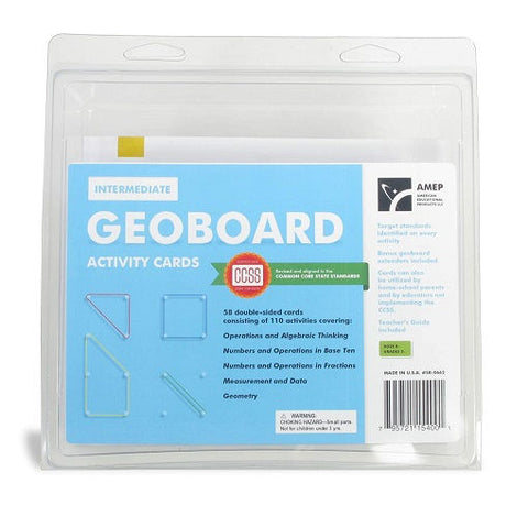 American Educational SR-0662 Geoboard Activity Cards - Intermediate -