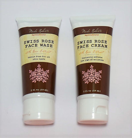 Merle Roberts Apothecary Swiss Rose Face Cream and Face Wash -