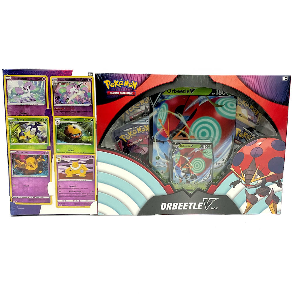 Pokemon Orbeetle V Box and 6 Promo Cards Combo Pokemon Orbeetle V Box and 6 Promo Cards Combo