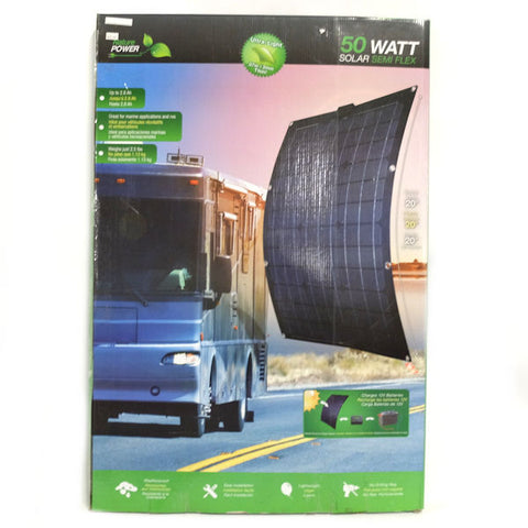 Nature Power 50-Watt Semi-Flex Solar Panel for 12-Volt Charging -