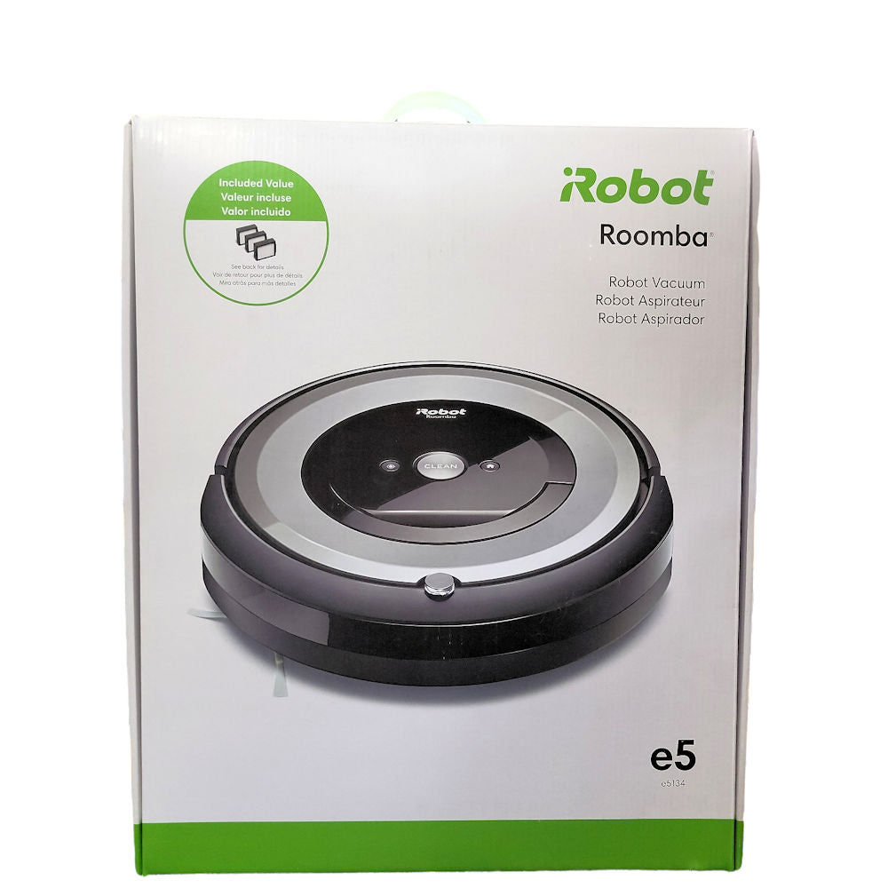 iRobot Roomba e5 e5134 Wi-Fi Connected Robot Vacuum - Silver/Black 