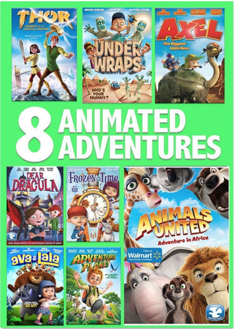 8 Film Animated Adventures Pack DVD Box Set -
