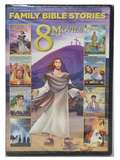 Bible Stories 8 Movies DVD Life with Jesus/The Apostles... and More! -