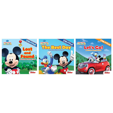 Mickey Mouse Clubhouse 3 Books Look and Found / The Best Day/Let's Go -