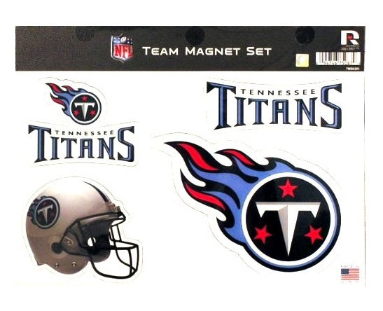 NFL Titans Tennessee Team Magnet Sheet, 9" x 5" x 0.2", Team Logo -