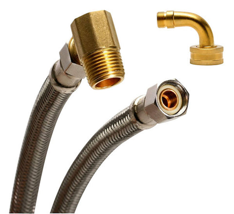 Fluidmaster B6W48K Braided Stainless Steel Dishwasher Connector, 48" Length -