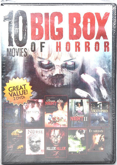 Big Box of Horror 10 Movies DVD Jamie Lee Curtis, Leslie Nielson -