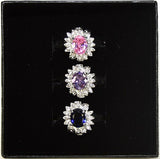 Lot of 105 Sets Women's Bold Starburst CZ 3 Pieces Rings # 9 -