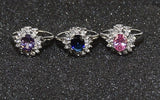 Lot of 105 Sets Women's Bold Starburst CZ 3 Pieces Rings # 9 -