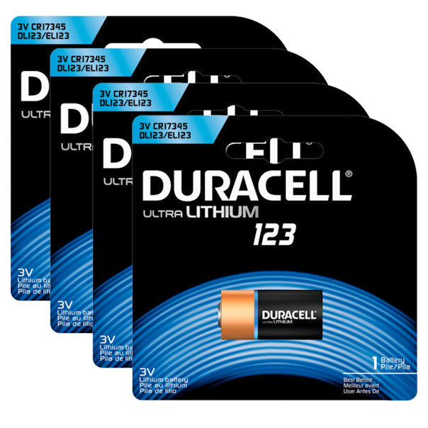 6 Pack - Duracell Coppertop Ultra Lithium 123 Battery -