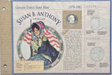 U.S. Mint 1979 -1981 Susan B. Anthony Dollar & 1916-1930 Liberty Quarter -