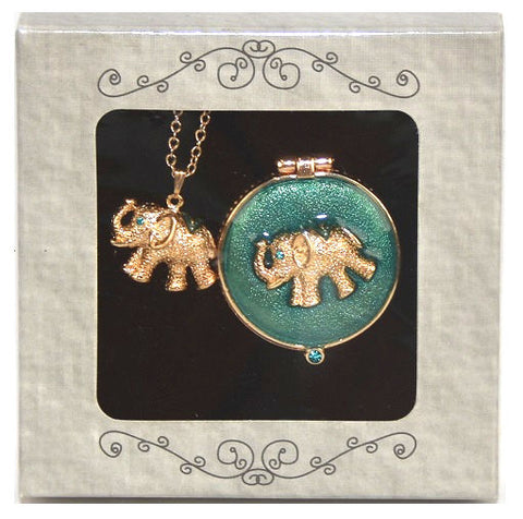 Lot of 87 Women's Birthstone May Elephant Pendant with Trinket Box Sets -
