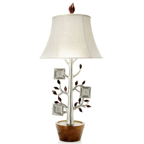 Style at Home with Margie 35" Family Tree Table Lamp w/ 3 Photo Frames -