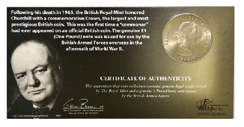 First Commemorative Mint Winston Churchill Collection - Coin, Voucher 1953-1963 -
