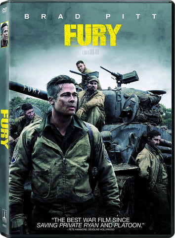 Fury DVD Brad Pitt, Jason Isaacs, Scott Eastwood, Michael Pena -