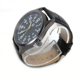 Gold Coast Men's Watch with Leather Band & Pocket Knife Multi-tool -