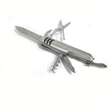 Gold Coast Men's Watch with Leather Band & Pocket Knife Multi-tool -