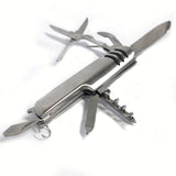 Gold Coast Men's Watch with Leather Band & Pocket Knife Multi-tool -
