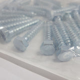 Endries International 3/8 x 2 Hex Head Lag Screw Zinc - 25 Pk -