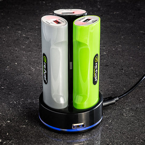 DigiPower re-fuel Power  Charging Station Set of 3 x 2600mAh Power Packs -