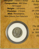 First Commemorative Mint America's Liberty Nickel 1883-99 & Barber Dime 1892-99 -