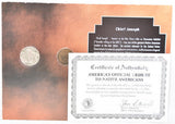 Native Americans 1931 Buffalo Nickel, 1987 Indian Head Penny & 1968 Stamp -