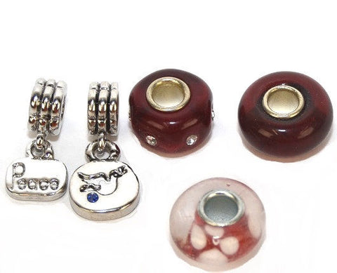 Lot of 100 Sets Lulu Peace Bead Charms Collection -