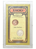 American Coin Treasures Indian Head Penny & Liberty Nickel 1800's Rare Coin Set -
