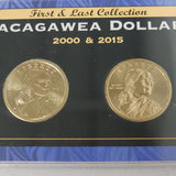 American Coin Treasure First & Last Collection Sacagawea Dollars 2000 & 2015 -