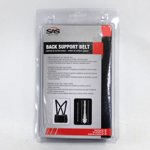 SAS Safety 7162 32-38 Inch Deluxe Back Support Belt, Small -