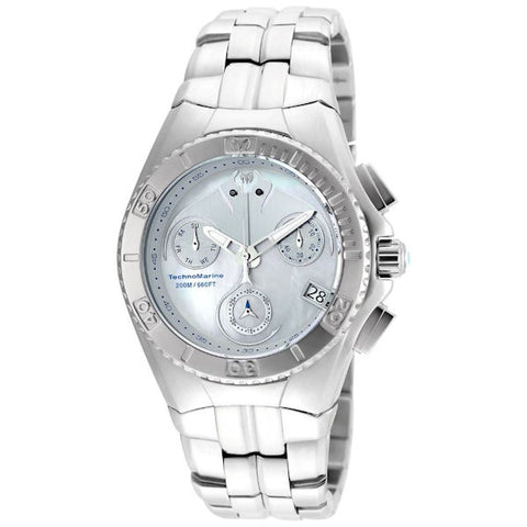 TechnoMarine 115095 Men's Cruise Dream Silver Chronograph Manta Ray Dial Watch -
