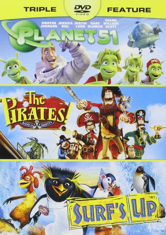 The Pirates! Band of Misfits/Planet 51/Surf's Up Triple Feature DVD Box Set -