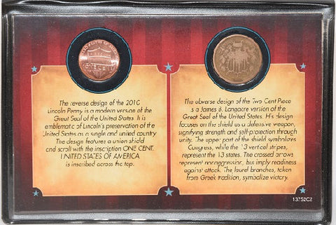 American Coin Treasure 1864-1873 Two Cent & 2010 Cent -