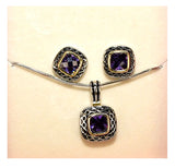 Lot of 240 Sets Women's Vintage Two Tones CZ Necklace & Earrings -