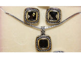 Lot of 240 Sets Women's Vintage Two Tones CZ Necklace & Earrings -
